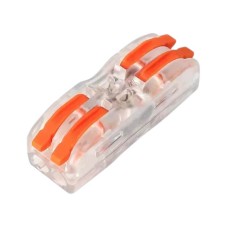 Конектор для Led-стрічки клемник прозорий прохідний 2+2 WT-F422