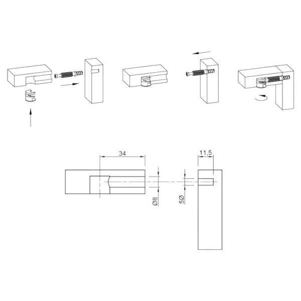 Дюбель під стяжку Rastex DU 232T D-5 L-30 (9047644) Hettich