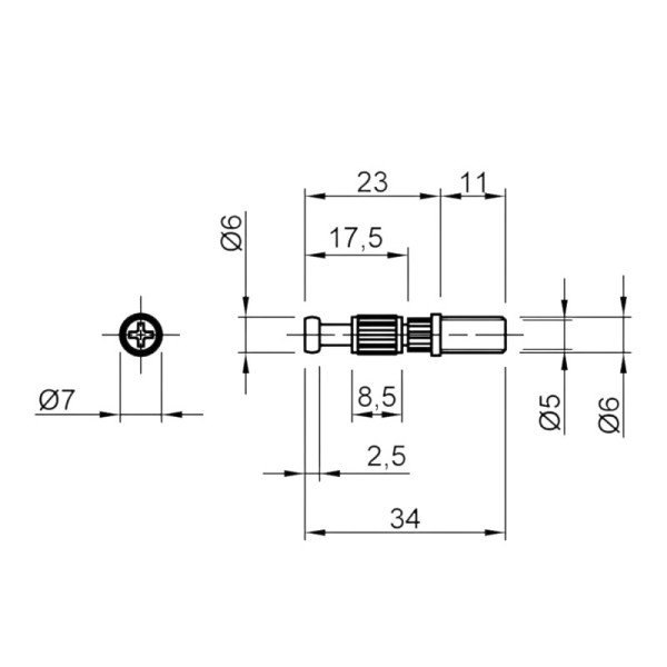 Дюбель під стяжку Rastex DU 243T D-5 L-30 (9047862) Hettich