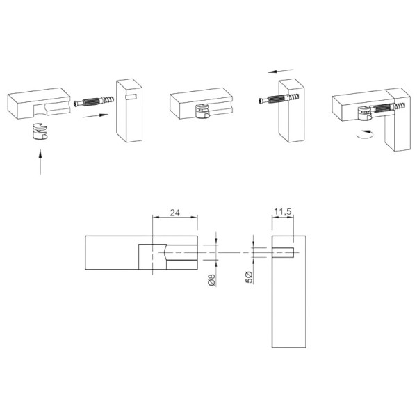 Дюбель під стяжку Rastex DU 243T D-5 L-30 (9047862) Hettich