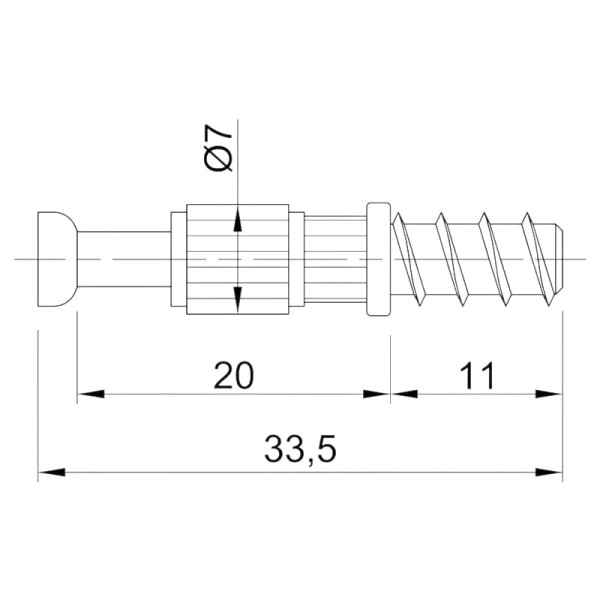 Дюбель під стяжку Rastex DU 243T D-5 L-30 (9047862) Hettich