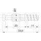 Дюбель під стяжку Rastex DU 243T D-5 L-30 (9047862) Hettich