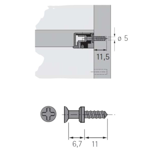 Дюбель під стяжку VB DU 321 для VB35 / VB135 (9021847) Hettich