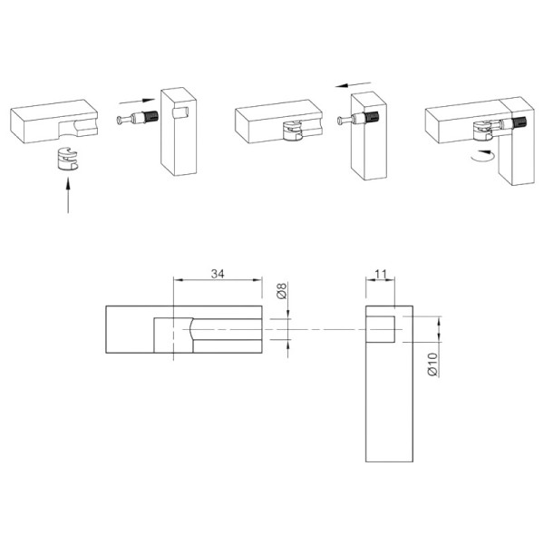Дюбель швидкого монтажу під Rastex DU 333 (9046186) Hettich