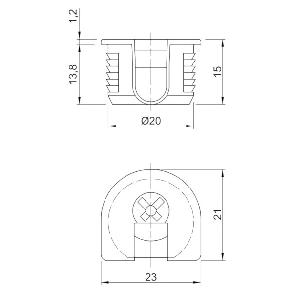 Стяжка Raffiks VB 35/18  цинк, Hettich