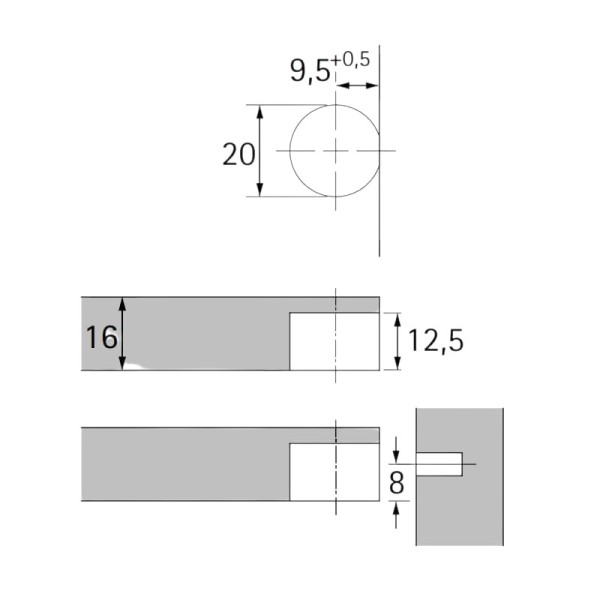 Стяжка Raffiks VB135/16 пластикова сіра, Hettich