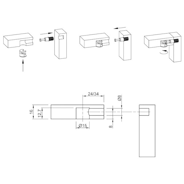 Стяжка ексцентр.Rastex 15/15 цинк (9059487) Hettich