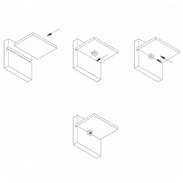 Стяжка кріплення ДВП RV8/HDF біле, Hettich