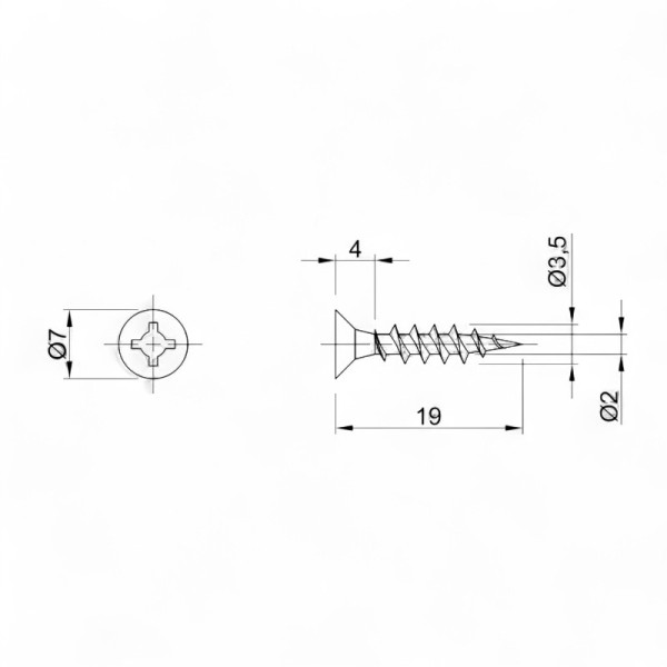 Стяжка кріплення ДВП RV8/HDF біле, Hettich