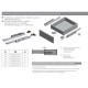 Направляючі прихованого монтажу з дотягом (16-18мм) L=300 (35 кг) MODERN SLIDE 3D, GTV