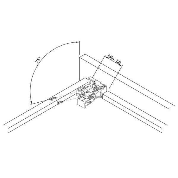 Направляючі прихованого монтажу з дотягом (16-18мм) L=300 (35 кг) 3D, Muller profi line