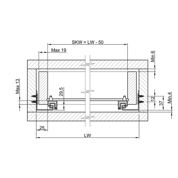 Направляючі прихованого монтажу з дотягом (16-18мм) L=350 (35 кг) 3D, Muller profi line