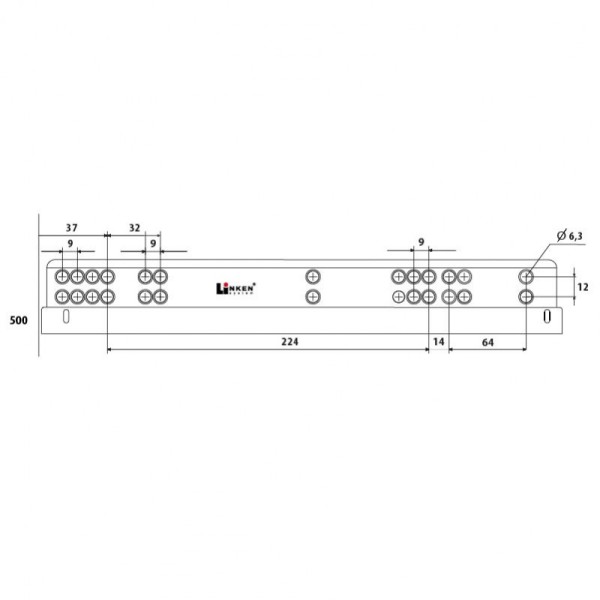 Направляючі прихованого монтажу з дотягом (16-18мм) L=500 (35 кг) SYNCHRO-3D, Linken System