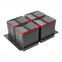 Відро для сміття, сегрегатор AxiSpace 800 4х15л (глибина 500мм), GTV