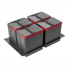 Відро для сміття, сегрегатор AxiSpace 800 4х15л (глибина 500мм), GTV
