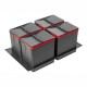 Відро для сміття, сегрегатор AxiSpace 800 4х15л (глибина 500мм), GTV