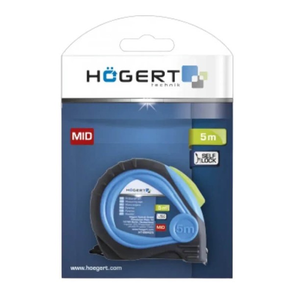 Рулетка 5мх19мм нейлонове покриття  HOGERT