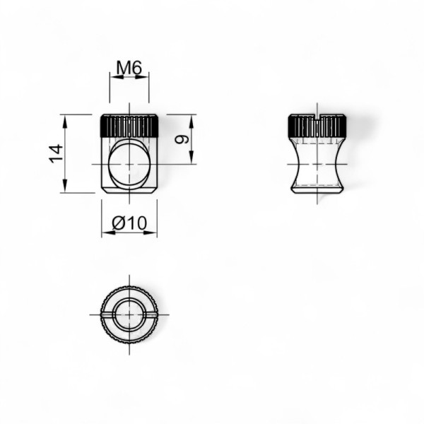 Стяжка корпус Housing d=10 L=14 12, PERMO