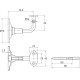 Кріплення поручнів 24 Ø70 X 75 X 45 чорне, AMIG