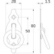 Ручка калаталка 1001 (80х30х1,5) чорна, AMIG