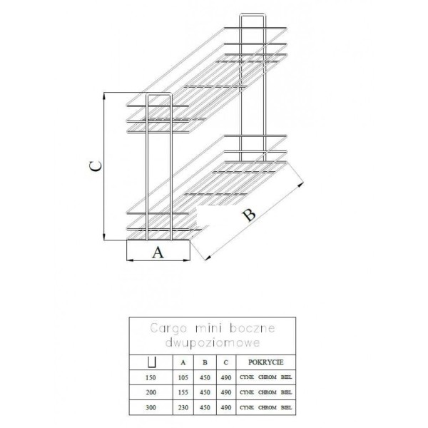 Карго F3М 300/2 (без напр.) хром