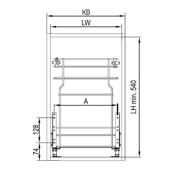 Карго REJS VARIANT MULTI 300/2 хром нижнє WE29.0005.01.001 без направляючої