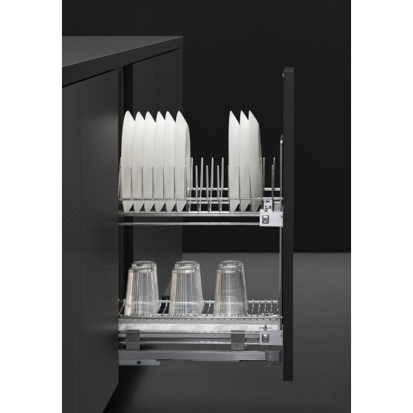 Карго VIBO сушка в нижній модуль 300/2 на направляючих повного висуву з дотягувачем, хром