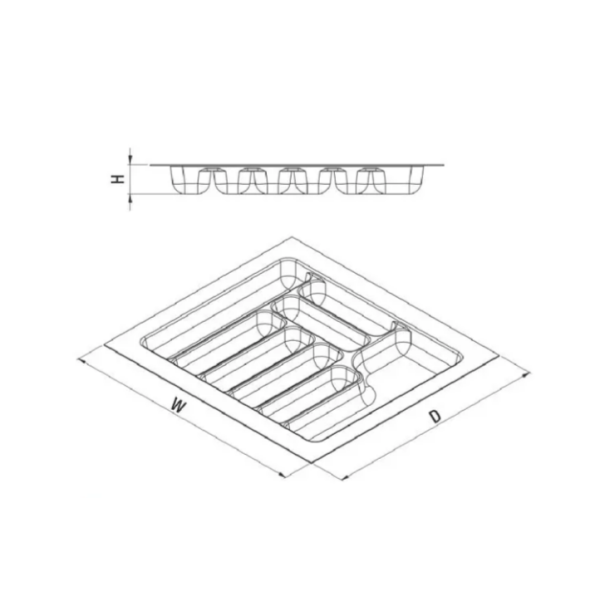 Лоток STARAX антрацит 900мм (840х490)