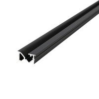Профіль для LED-стрічки LUMINE, ВРІЗНИЙ прихований L-3м анодов. чорний