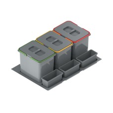 Відра для сміття, сигрегатор MULTINO 800 3х15л антрацит, GTV