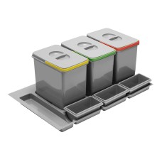 Відра для сміття, сигрегатор MULTINO 900 3х15л антрацит, GTV