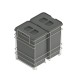 Відро для сміття 400 (2x20л) пластик сірий WE29.0131.05.549 (+напр WE.29.0014.01.549), REJS