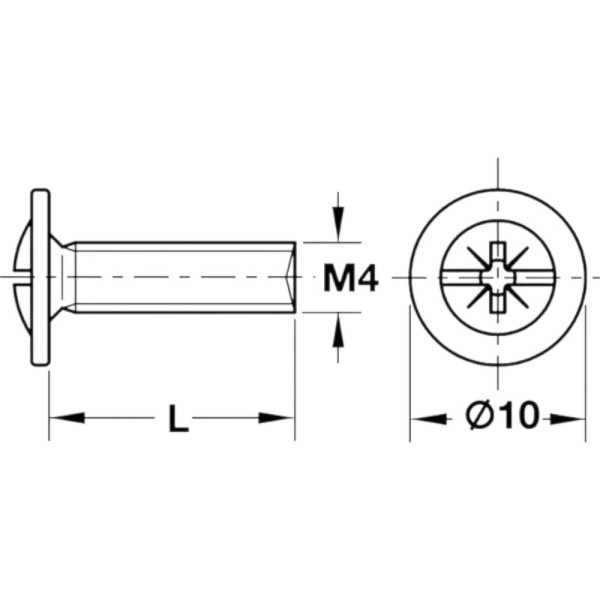 Гвинт 4х45 (1шт)