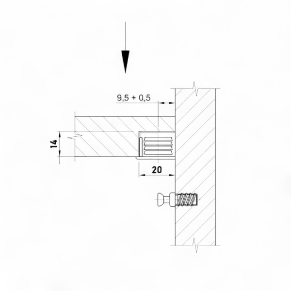 Стяжка Mfix пластик 18мм беж +дюбель MULLER