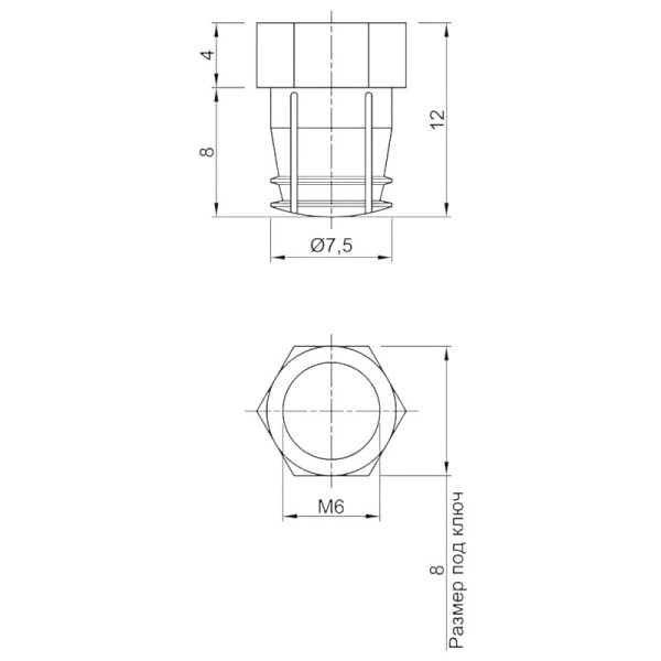 Стяжка корпусна комплект Housing d=10 для плити18мм, PERMO