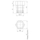 Стяжка корпусна комплект Housing d=10 для плити18мм, PERMO