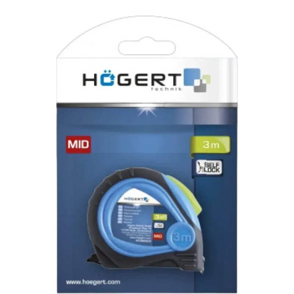 Рулетка 3мх16мм нейлонове покриття  HOGERT