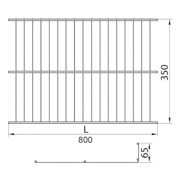 Поличка для взуття біла 800мм