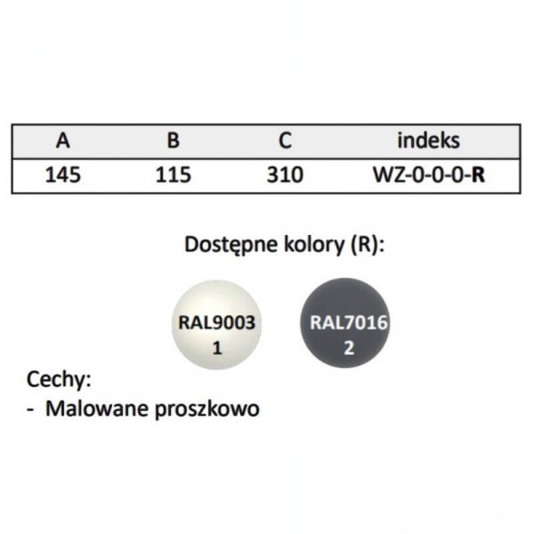 Тримач для пилососу WXL білий, великий, 390х55х680мм