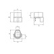 Корпус опори INTEGRATO H=40мм, пластик чорний, Italiana Ferramenta