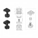 Ніжка рег.пластм MULTI LEG H 85-125 mm