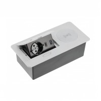 Подовжувач висувний AVARO PLUS 1 розетка SCHUKO USB A+C WC 5W провід 1,5м алюміній, GTV