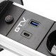Подовжувач висувний CAMINO d-100 2 гнізда + USB AE-BPW2SCAM-20 чорний, GTV