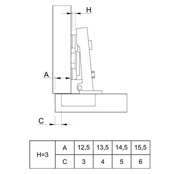 Петля Hettich Clip-on, 110°,Intermat 9943, накладна, нікель (1029518)