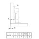 Петля Hettich SENSYS Clip-on,110°, 8646і,накладна для тонк. фас.10-19мм, з дотяг. чорна (9094276)