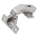 Петля Clip-On, з дотягувачем, рівнолежача, 90°, нікель, 3D Muller Profi Line