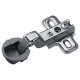 Петля для скла d-26 1/2 з кришкою хром (97524+97532) MULLER