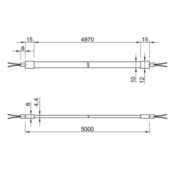 Світлодіодна стрічка NEON, SMD 2835, 9,6Вт, 12В, IP20, 4х10 мм, денне світло, 5м, Lumine