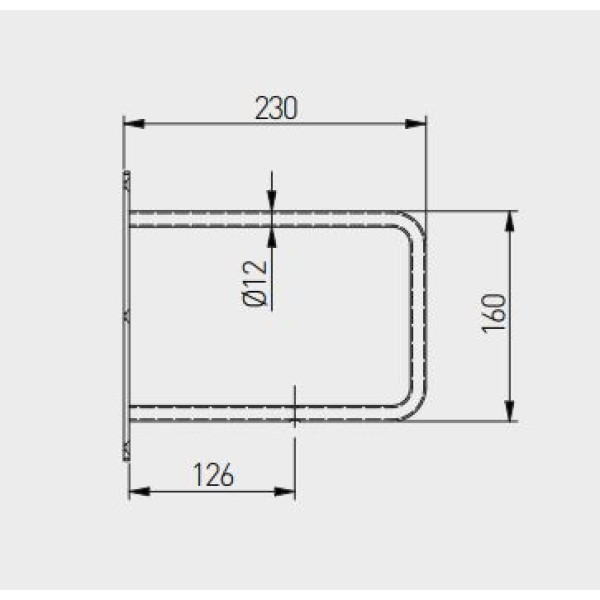 Консоль металева GTV BELT 230х220 чорна