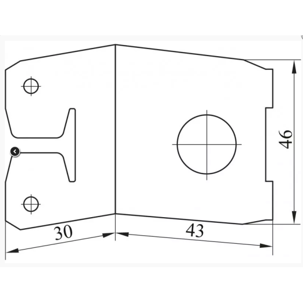 Кутник монтажний SK 30х50 (сірий)